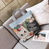 Cartoon capacious ethnic shopping bag one shoulder for mother and baby, suitable for import, ethnic style, wholesale