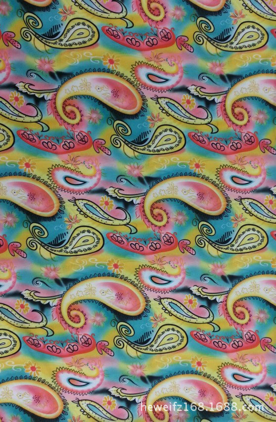 转移印花厂F9166 供应花型加工印花可印雪纺 涤棉 针织等服装面料