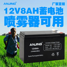 厂家直销12v8ah蓄电池 电动喷雾器电瓶音响电池 摆摊照明电瓶