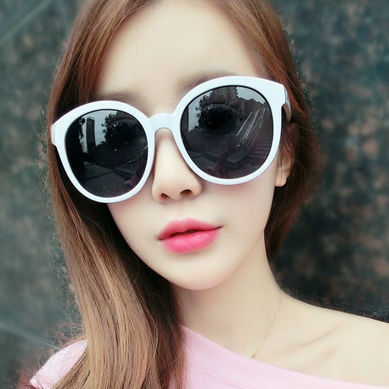 New Korean large frame sunglasses trendy fashion round frame sunglasses