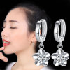 Fashionable earrings, cute universal crystal, Korean style