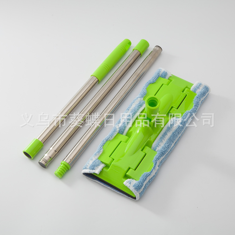 Electrostatic Dust-removing Paper Mop Three-section Thread Cloth Lazy Household Dry and Wet Dual-use Collodion Bottom Plate Mop
