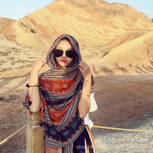 2020新款春季丝巾女百搭潮防晒薄款棉麻海滩纱巾夏季沙滩披肩超大