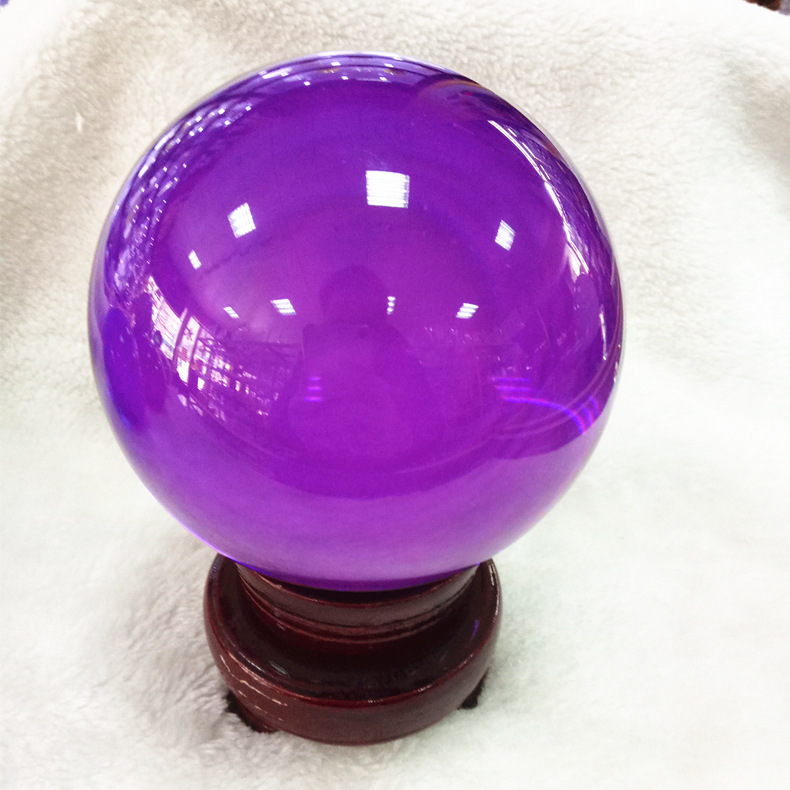 厂家批发彩色水晶球 家居水晶摆件 人造玻璃球 创意水晶工艺品