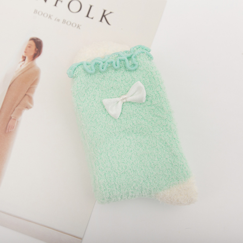 Calentamiento forrado de lana de invierno boca suelta calcetines de mujer embarazada calcetines de confinamiento de maternidad calcetines de dormir de terciopelo coral engrosados calcetines de mujer de medio terciopelo cálido