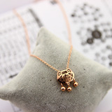 Короткое ожерелье из нержавеющей стали, модная цепочка до ключиц, аксессуар, замок долголетия, оптовые продажи