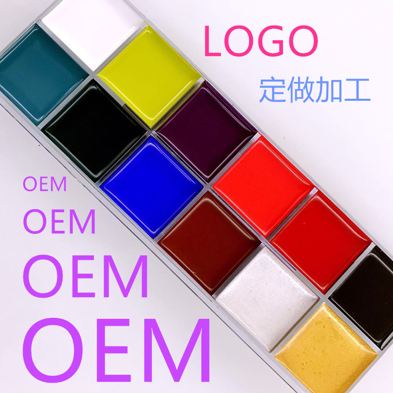 12 Oil Body painting Oil perform Makeup Theatre Halloween Cosmetics Dance Cosmetics Watercolor