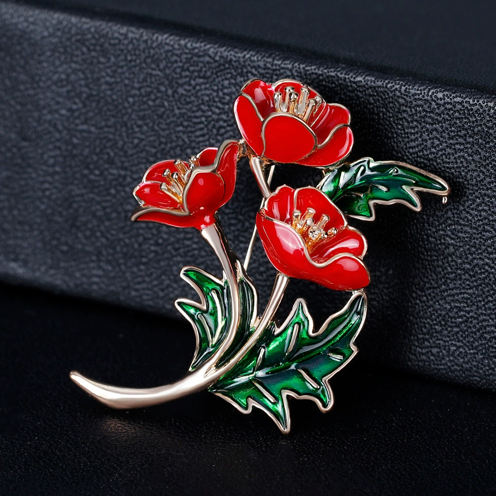 Brooch, universal accessory lapel pin, Korean style, flowered