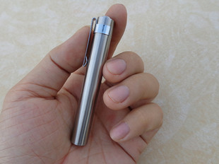 驗鈔熒光檢測筆式不銹鋼7號電池迷你手電筒UV紫光395 AAA小手電筒