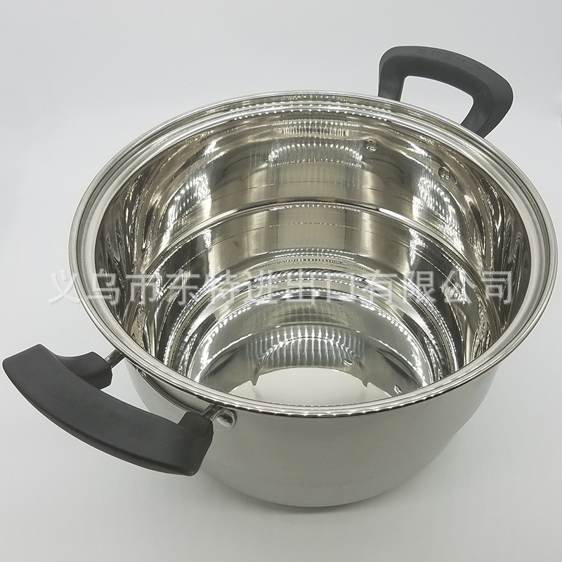 Factory direct sales of stainless steel double-grate steamer, elegant combination lid double-bottom steamer, multi-purpose steamer, high-end gift pot detail image 10