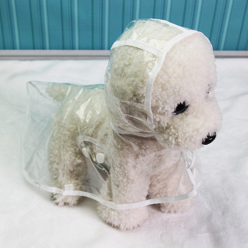 Dog raincoat spring and summer Teddy small dog pet poodle puppy raincoat transparent raincoat pet clothes waterproof