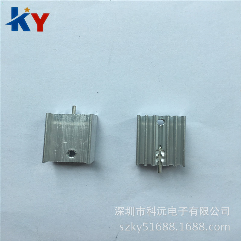 铝制 银色 带针 散热片 15*10*20MM TO-220 三管用-阿里巴巴