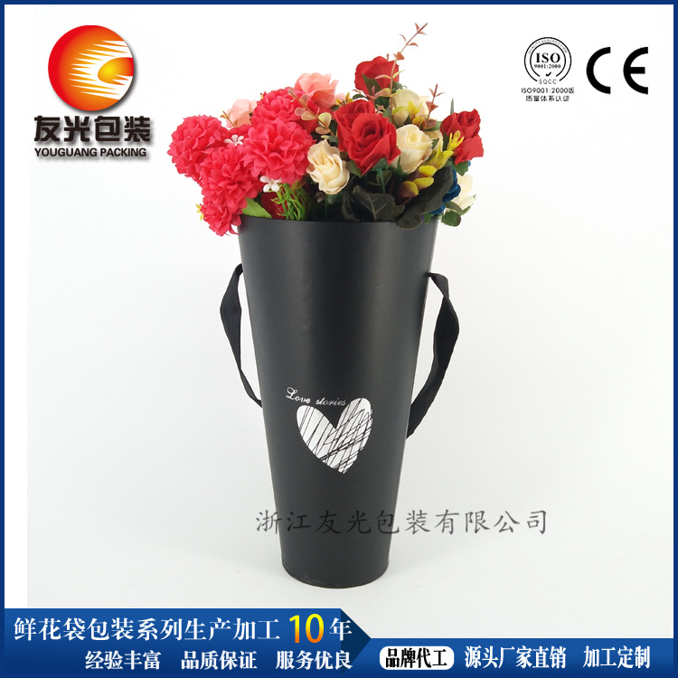 提供圆形爆米花桶 手提冰淇淋花桶 手捧花甜筒硬纸板材料烫金工艺