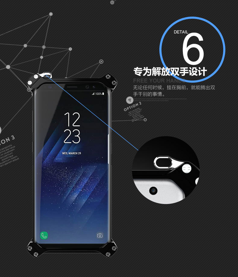 CECIL Spider-Man Aerospace Aluminum Shockproof Metal Shell Case Cover for Samsung Galaxy S8 Plus & Galaxy S8