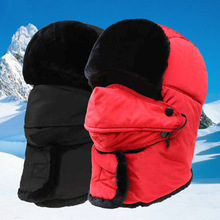新款雷鋒帽東北加厚保暖男士滑雪帽護耳冬季女騎車戶外帽子代發