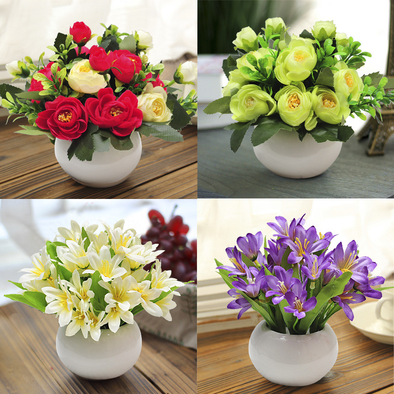 真绿萝假花木栅栏套装摆件塑料花干花绢花户外客厅阳台拍照道具详情13