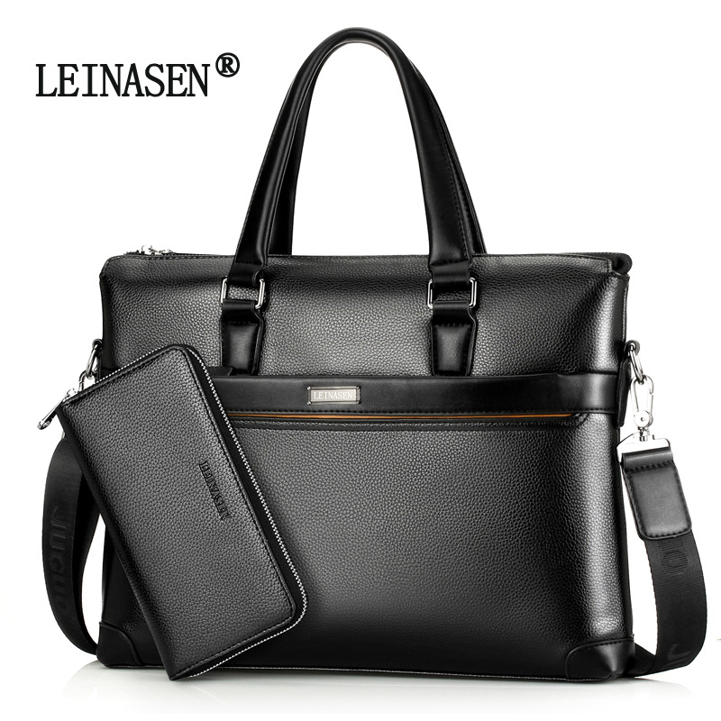 Vintage men's bag handbag briefcase diagonal one shoulder computer bag men's business document bag