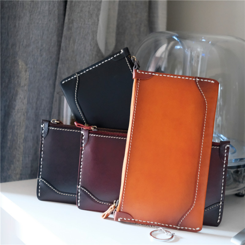 genuine leather clutch bag multi-function genuine leather wallet fashion zipper man genuine leather wallet One piece On behalf of