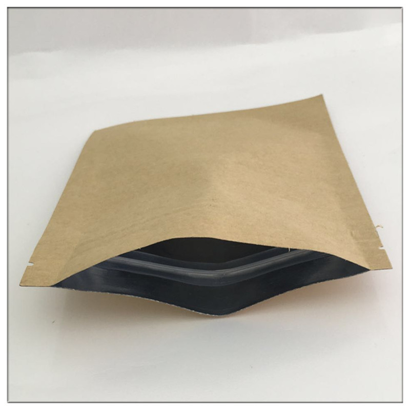 防潮食品包装袋 50克咖啡袋自封 牛皮纸铝箔拉链袋 挂耳骨袋现货