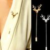 Yiwu retro small deer head elk long brooches men's suit collar needle Yiwu manufacturer retail wholesale F007