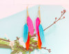 Fashionable high-end earrings with tassels, boho style