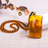 Amber necklace wax agate suitable for men and women, pendant, ethnic accessory, ethnic style