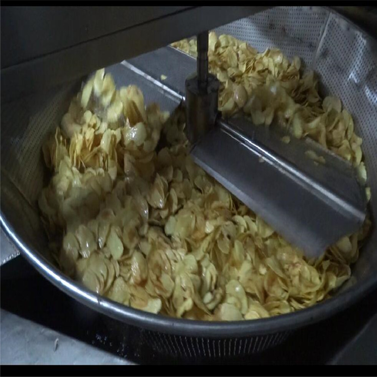 节能型土豆片油炸锅 小型土豆片油炸拌料生产线 土豆深加工设备
