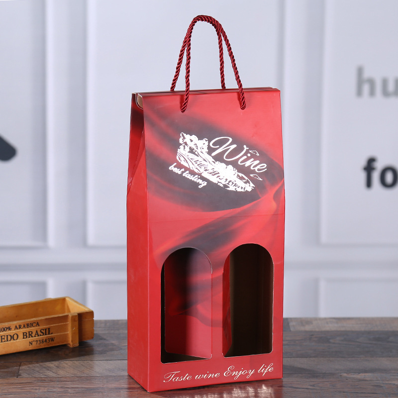 originality Manor Wine Gift box portable red wine Packaging box currency packing Carton customized wholesale