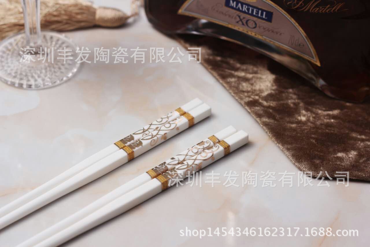 Chinese style Luxurious Patent Bone chopsticks environmental protection Healthy health preservation household chopsticks high-grade ceramics tableware gift suit