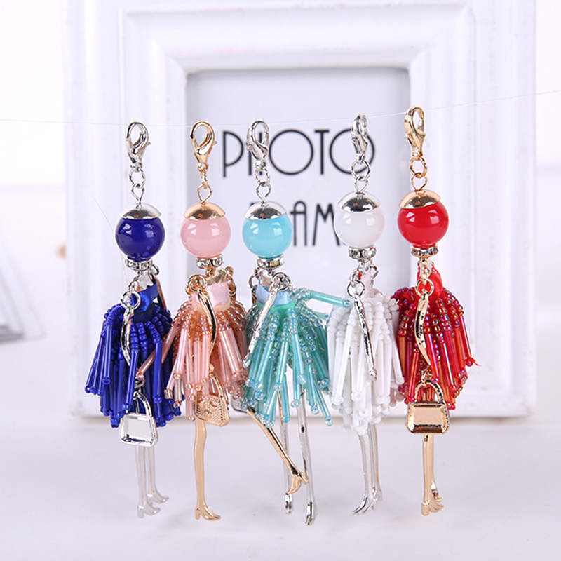 新款韩国长款毛衣链可爱女孩吊坠项链镶钻水晶片饰装饰链批发