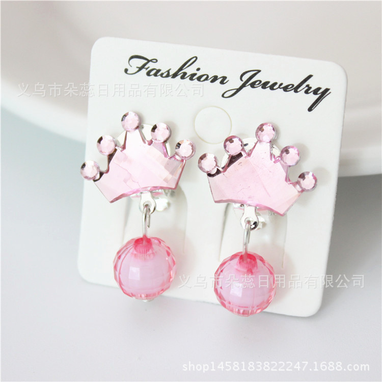 Cartoon Style Heart Shape Flower Arylic Handmade Kid's Drop Earrings 1 Pair display picture 10