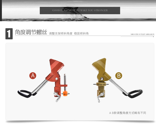 27887 LEO/LEO [Aluminum Alloy Universal Turret Bracket] Sea Rod Hand Rod Platform Fishing Bracket Metal Ground Plug