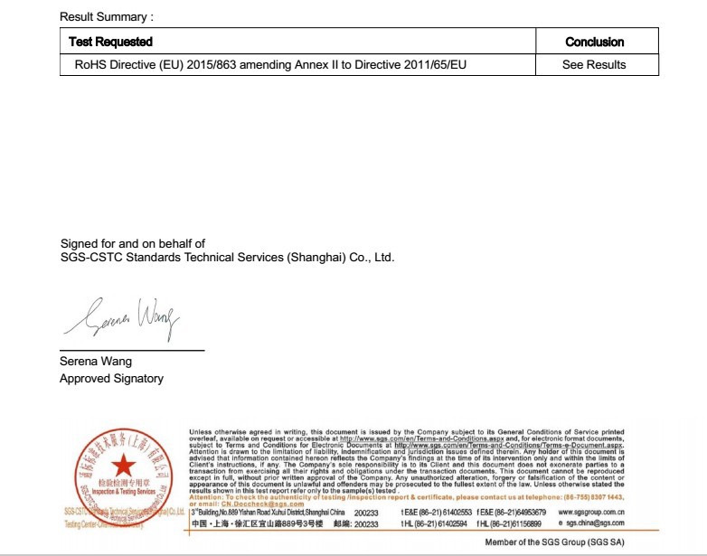 Сертификация ROSH