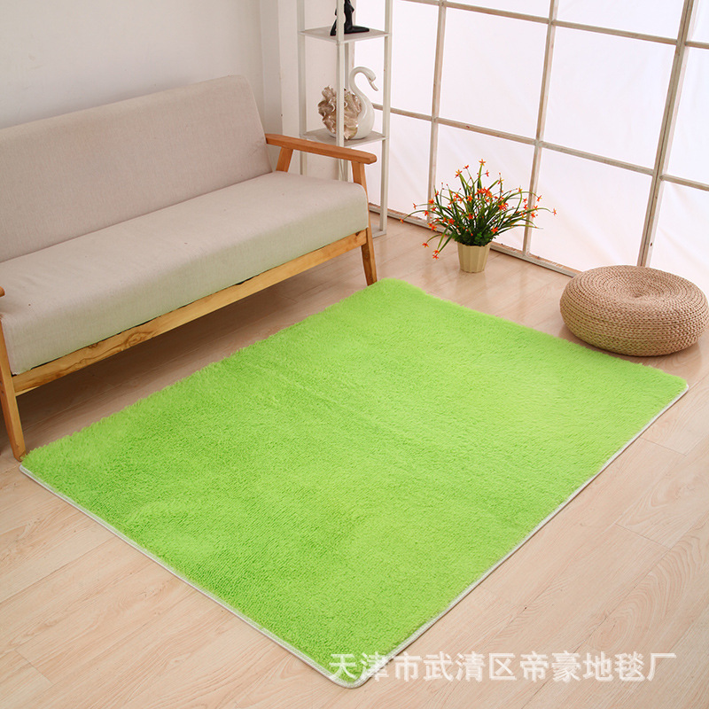 Alfombra de Pelo Largo de Seda Sintética para Sala de Estar, Dormitorio, Junto a la Cama, Resistente a las Manchas y Fácil de Cuidar, Alfombra de Dormitorio