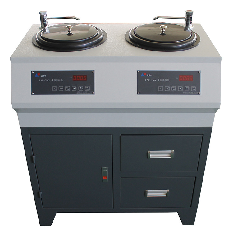 LAP-2CV双盘双控金相磨抛机、柜式金相磨抛机、立式金相抛光机