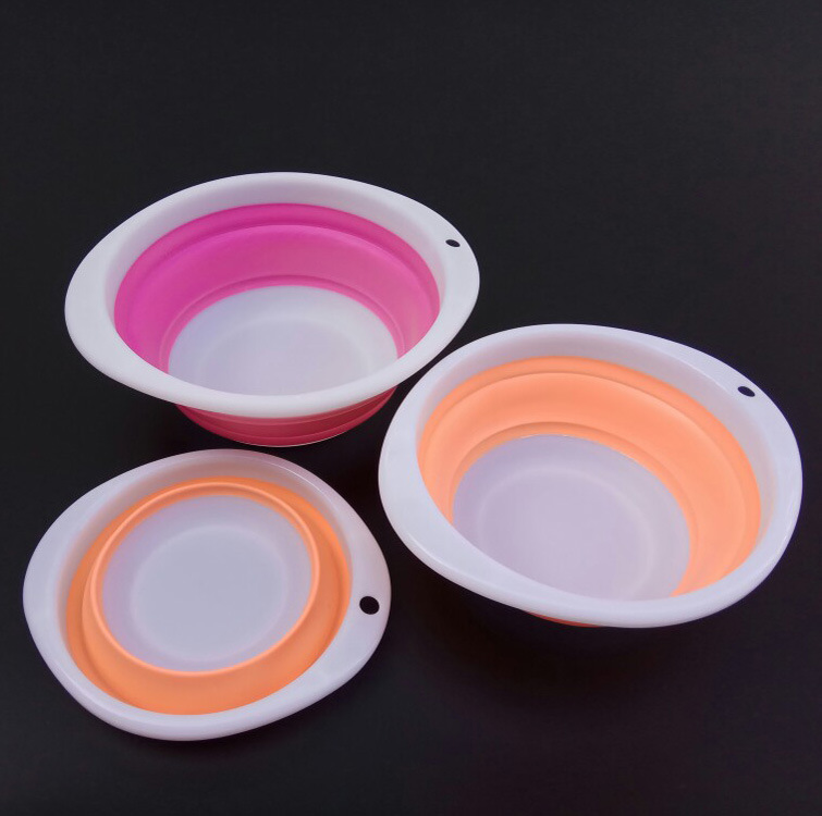 折疊餌料盆 矽膠魚餌盆 拌餌盆 便攜伸縮盆 垂釣漁具批發