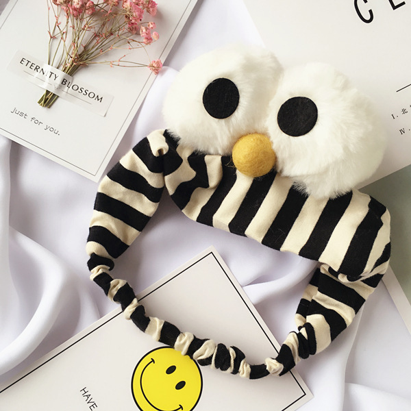 韩国束发带_韩国搞怪大眼睛条纹束发带洗脸发