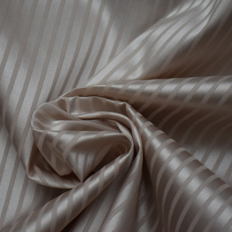 PU提花全涤条纹色丁五美缎防水礼盒内衬桌布时装服装面料里料