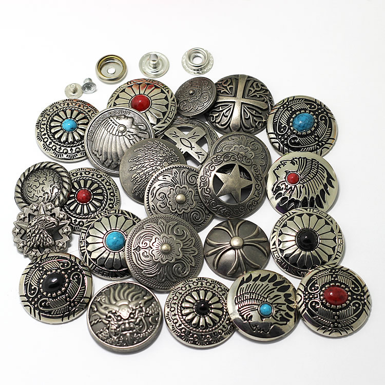 Anu button leather art wealth cloth buckle decorative buckle DIY…