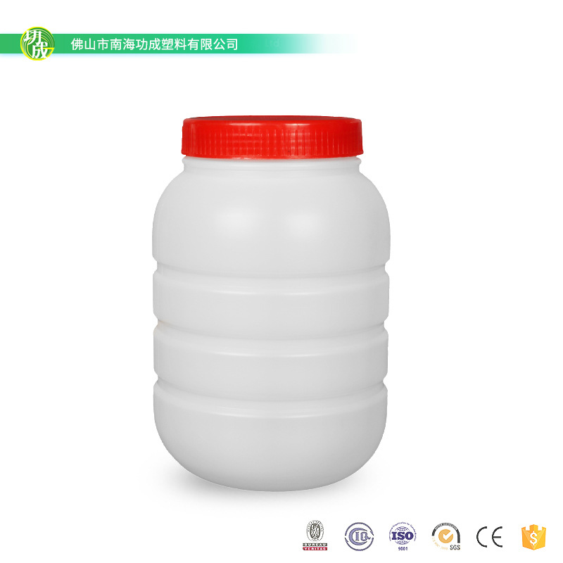 厂家供应PE罐 原色3.3Kg圆罐 剂塑料罐 食品塑料罐 密封罐按需造