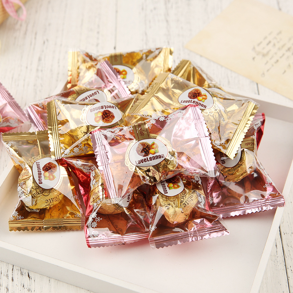 果仁金莎巧克力球费列罗休闲零食寿宴喜糖散装喜糖批发 OEM|ru