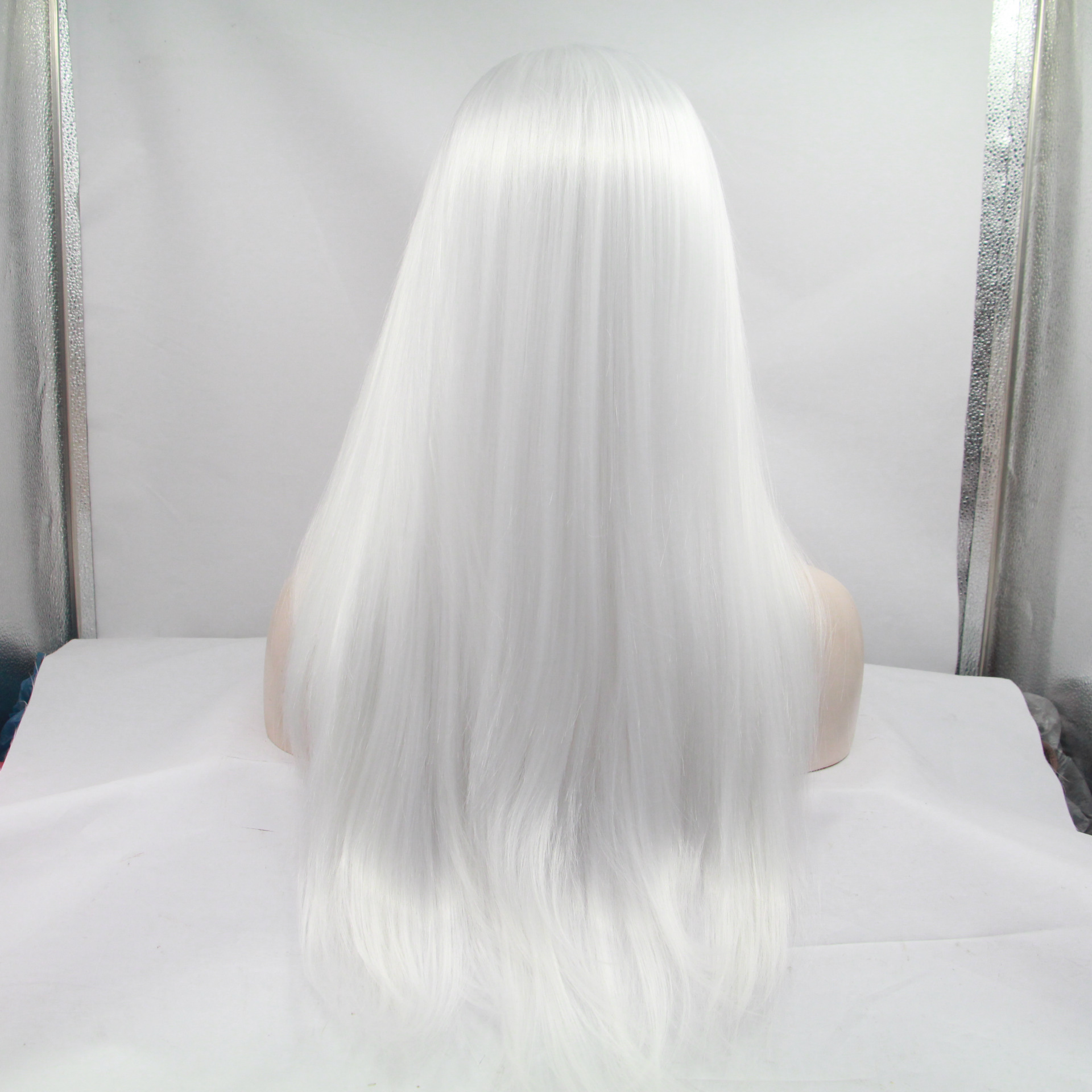 NEWLOOK W1070 años de venta de pelucas blancas rectas pelucas de encaje enseñanza pelucas