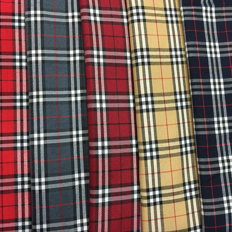 厂家直销学院风格女装衬衫裙子校服面料 多种颜色现货供应