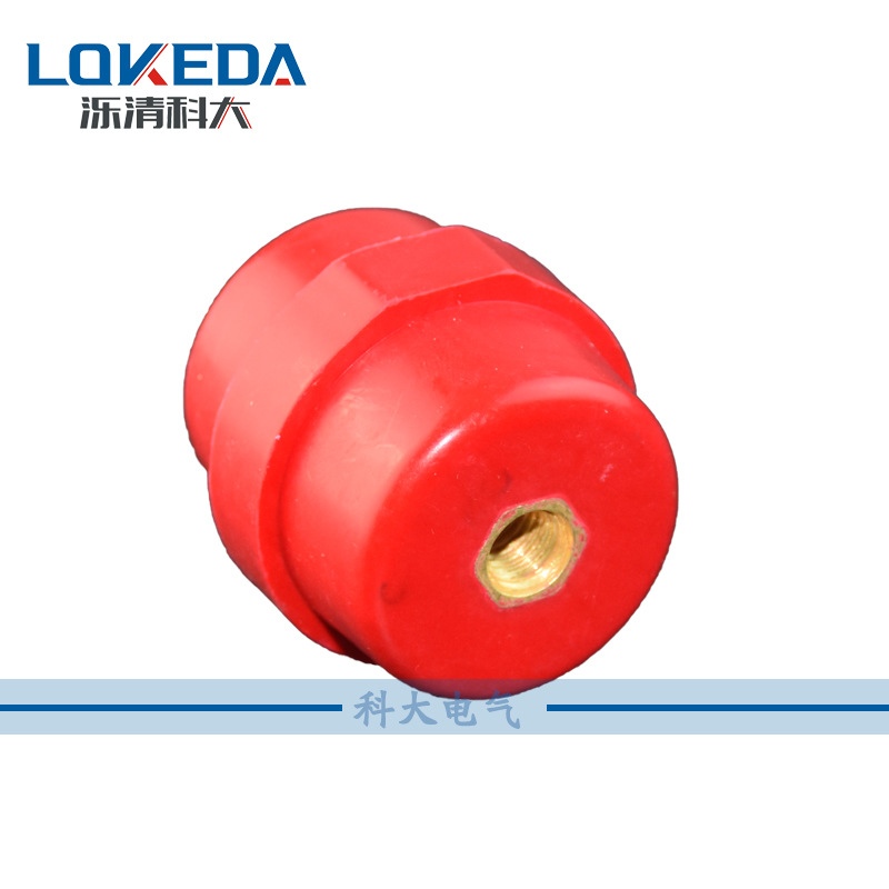 科大SM系列绝缘子M8*H35铜螺母型六角红色塑料绝缘隔离支柱绝缘