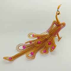 [Little Peacock] Creative handmade aluminum wire aluminum wire model ornaments folk crafts hand-knitted phoenix