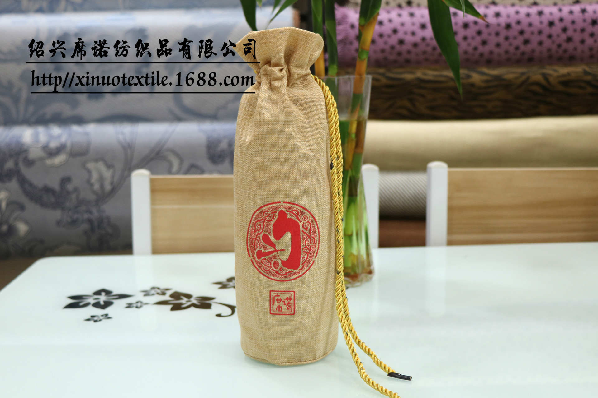 现货供应细麻布 酒袋涤麻布 茶几家居涤麻面料 沙发箱包布料