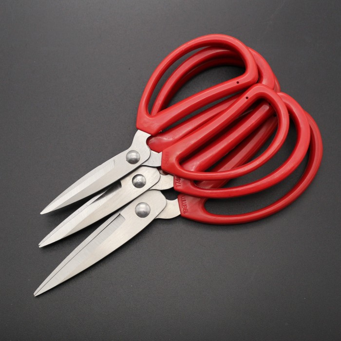 工厂直销添华达不锈钢家用剪刀 办公剪刀 1号 2号 3号红色剪刀