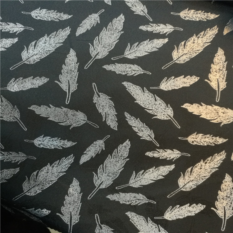 双层提花羽图案色织梭织提花面料适用于服装装饰沙发布鞋子布