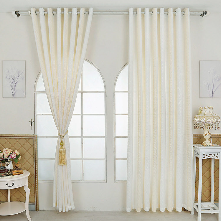 Manufactor thickening curtain Window screening cloth Translucency Engineering yarn Simplicity a living room white Shalian