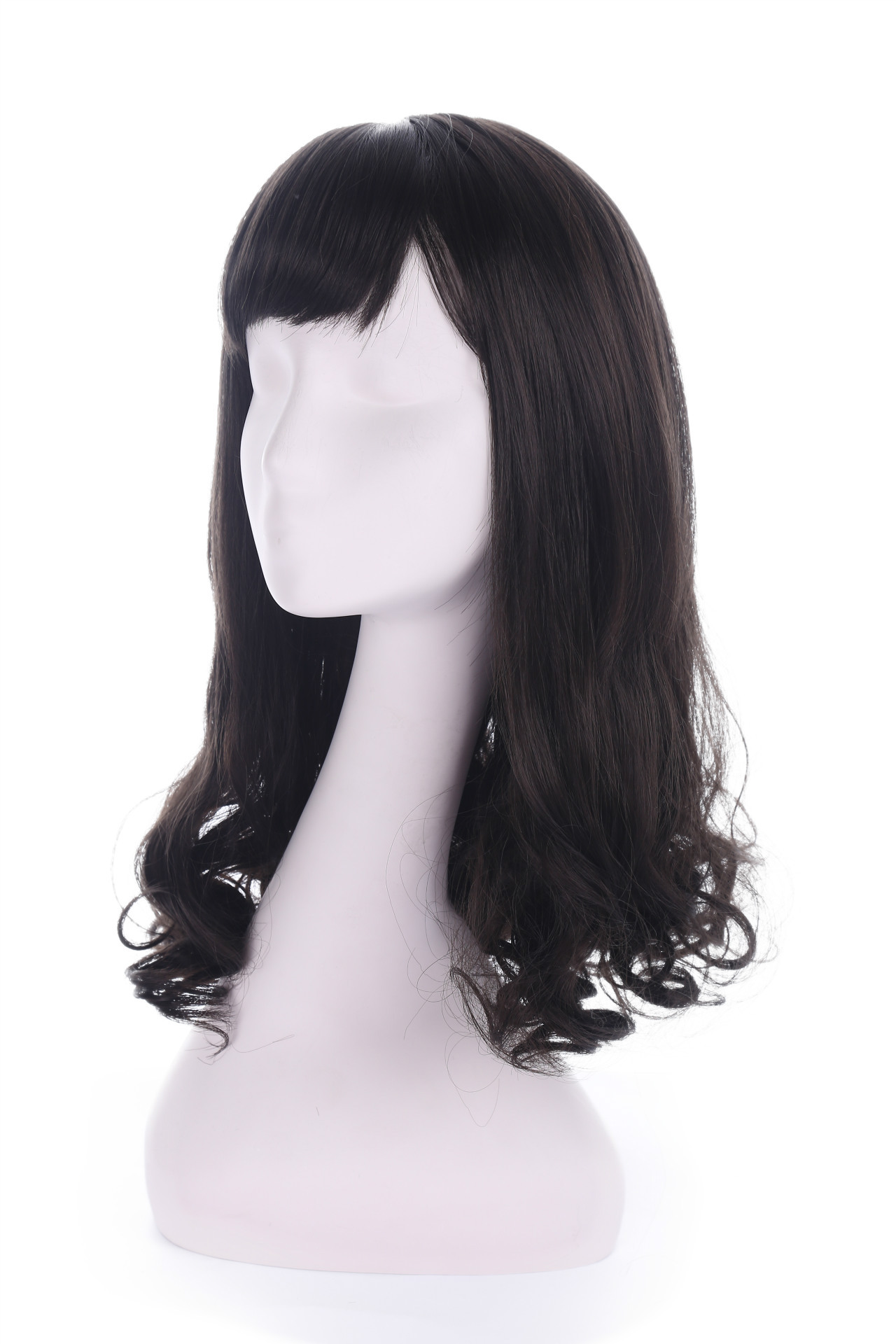 H051 pelucas negras rizadas europeas y americanas moda damas